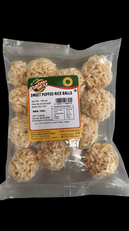 sweet puffed rice balls